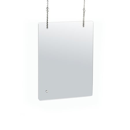 Azar Displays Hanging Clear Acrylic Plexiglass Shield Cashier PPE 18"x24", PK2 179962-100